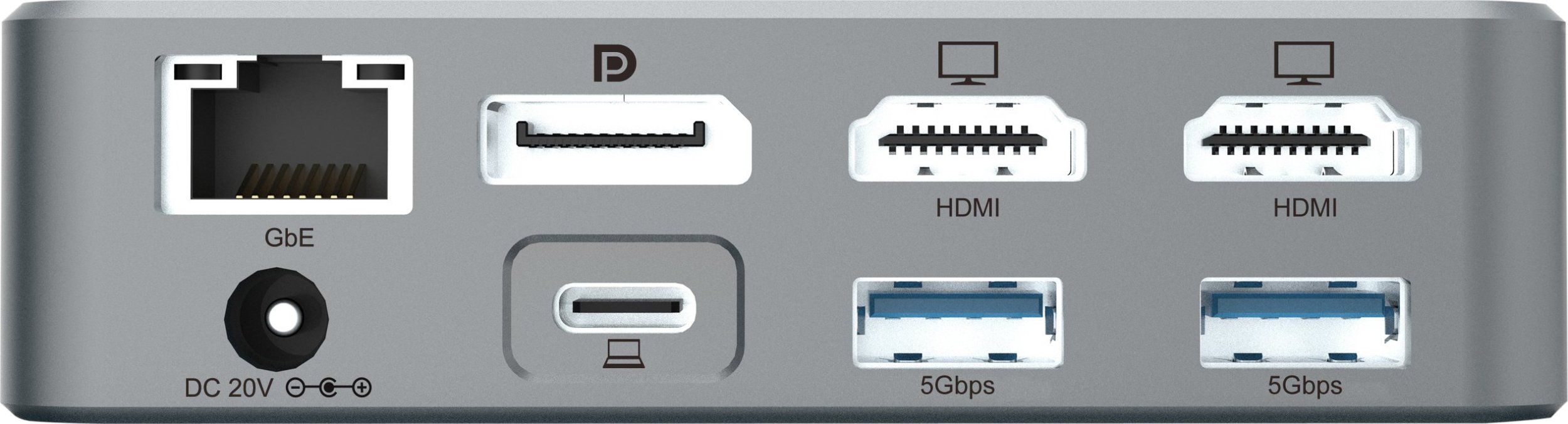 Docking LevelOne Conceptronic DONN25G, USB 3.2 Gen 2, 15 në 1, DisplayLink, 100W, argjendtë