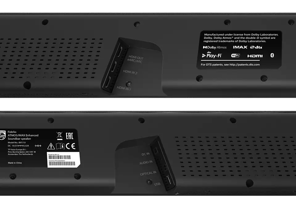 Soundbar-Subwoofer Philips Fidelio B97/10, 450W 7.1.2CH, bluetooth wireless