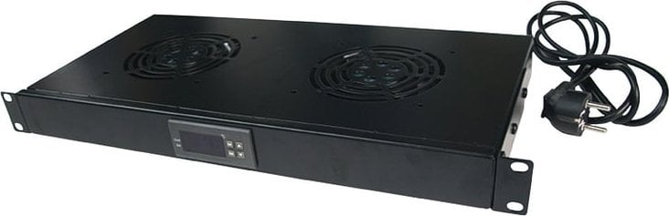 Njesi ventilimi rack LogiLink FAU02FB, 19", me termostat, e zezë