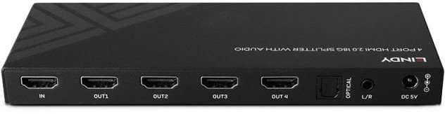 Splitter HDMI LINDY 4 porta, 8K 60Hz, me audio, i zi