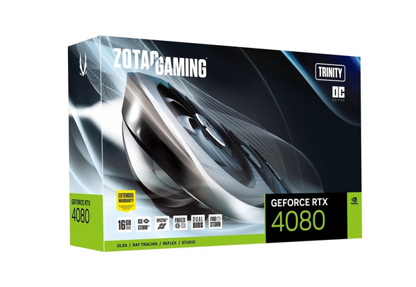 Kartelë grafike Zotac GEFORCE RTX 4080 TRINITY OC NVIDIA 16GB GDDR6 DLSS 3