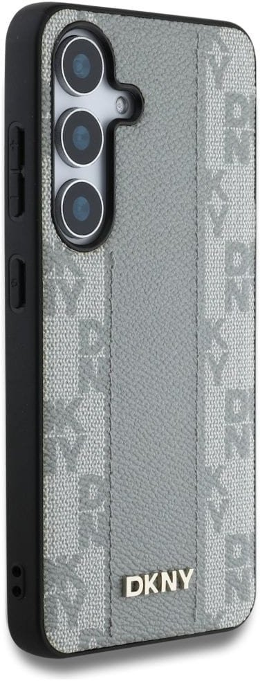 Навлака DKNY Leather MagSafe Case за Samsung Galaxy S25, мотив шах, беж
