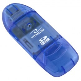 USB/exues kartash SDHC Esperanza Titanium TA101B, USB 2.0, i kaltër