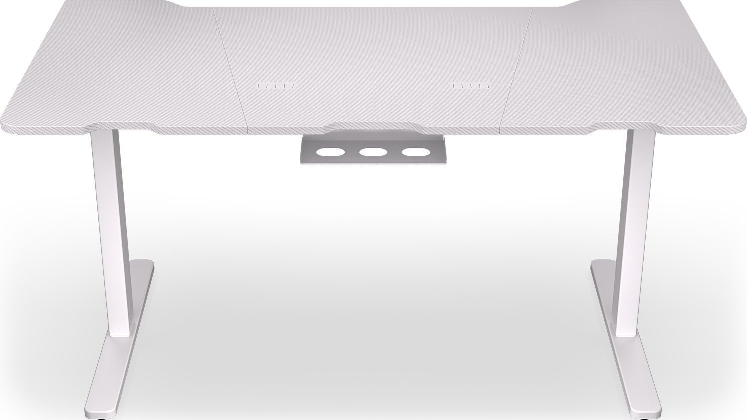 Set tavolinë dhe karrige gaming Endorfy Atlas L Electric White Scrim OWH, tavolinë elektrike 150×78 cm, lartësi e rregullueshme, e bardhë