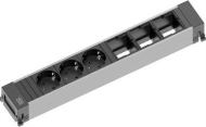 Prizë e integrueshme Bachmann Power Frame, 3x Type F, hyrje GST18i3, 10 cm, e zezë alumini anodizuar