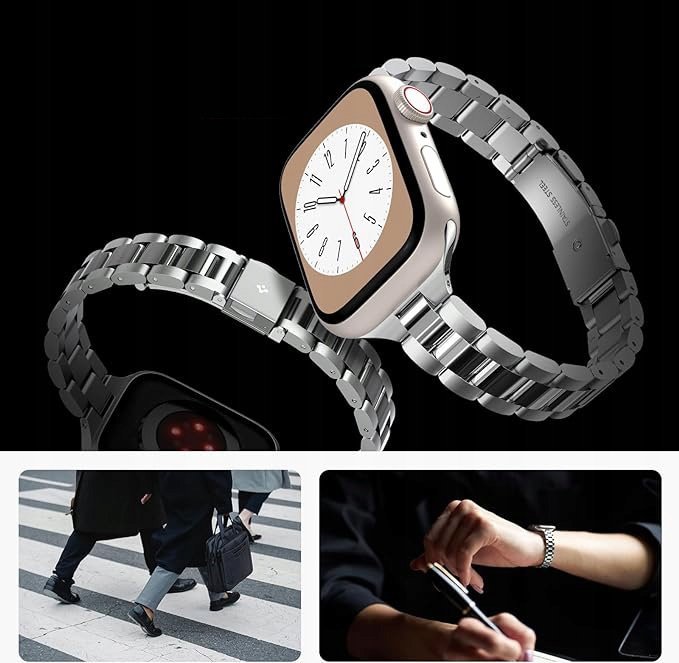 Rrip çeliku Spigen Modern Fit 316L, për Apple Watch 41mm 40mm 38mm, argjendtë