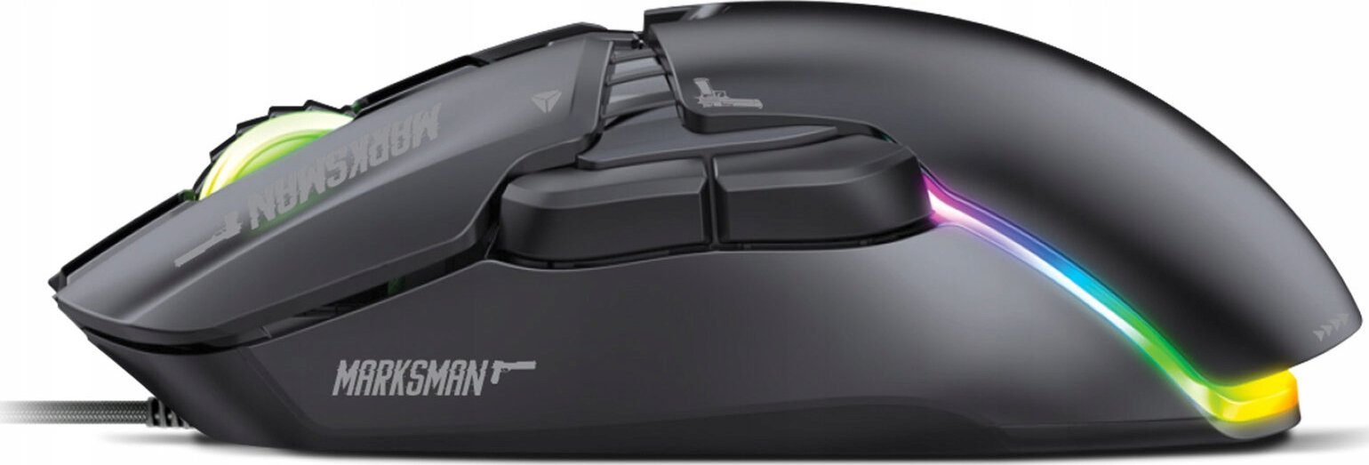 Maus gaming Yenkee YMS 3600BK Marksman, 12400 DPI, RGB, me kabllo, i zi