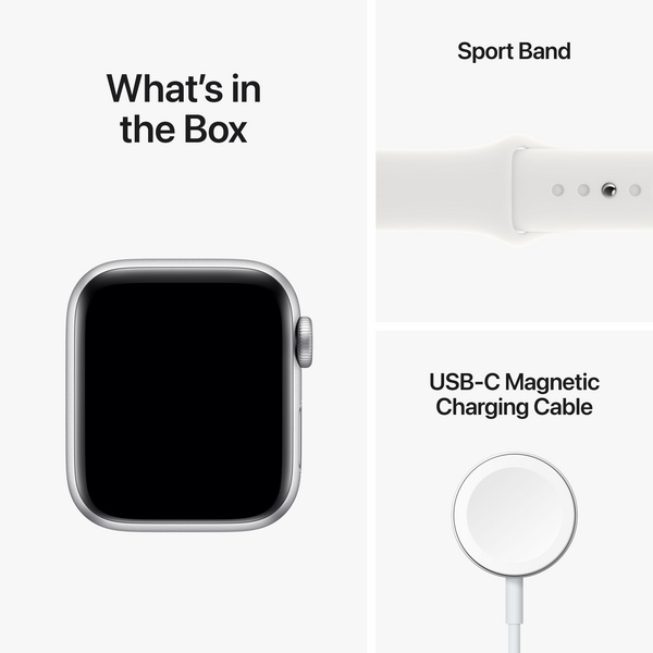 [OUTLET] Apple Watch SE2 GPS 40mm, Silver Aluminium Case me White Sport Band, Regular
