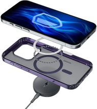 Mbulesë telefoni 3MK Frosty MagCase për iPhone 17 Pro, kompatibile MagSafe, vjollcë