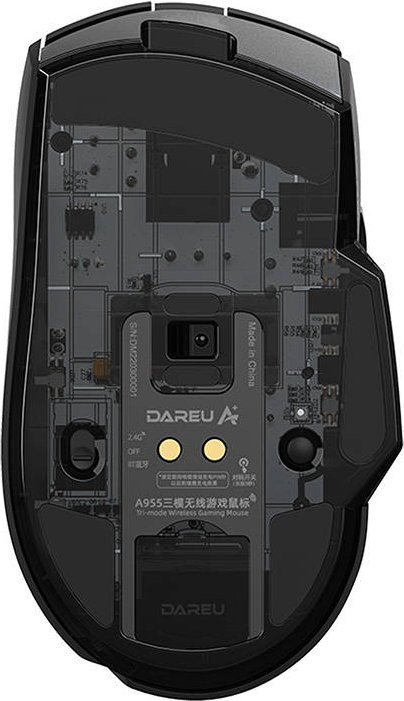 Maus gaming wireless Dareu A955, 12000 DPI, RGB, i zi