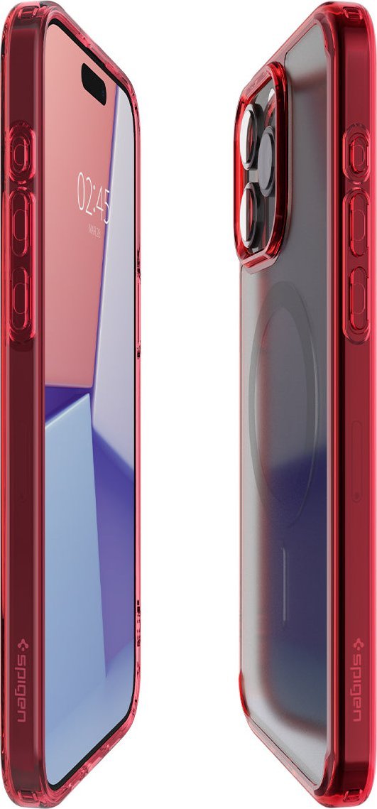 Mbulesë telefoni Spigen Ultra Hybrid MagSafe, për iPhone 15 Pro, frost deep red