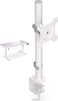 Tavolinë elektrike Endorfy Atlas L, 150x78 cm, me mbajtëse monitori Atlas Single, e bardhë Onyx