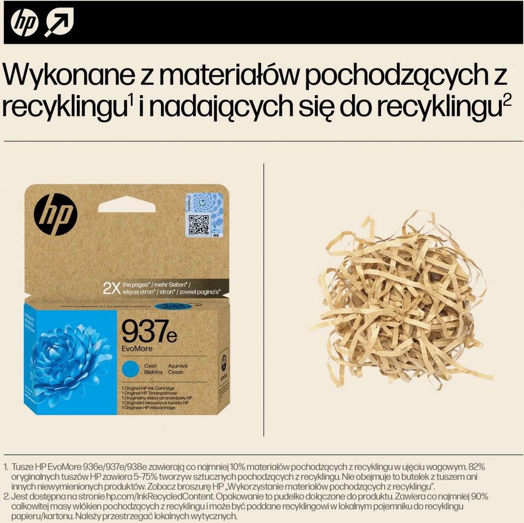 Ngjyrë HP INC Atrament HP 937e EvoMore, e kaltër