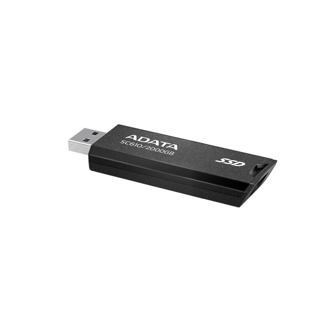 Flash drive ADATA SC610, 2 TB, USB Type-A, 3.2 Gen 2, e zezë