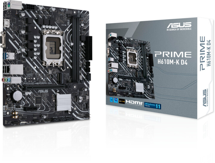 Pllakë amë ASUS PRIME H610M-K D4 (DDR4) - Intel H610