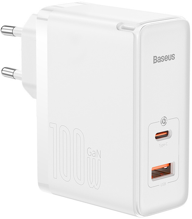 Karikues Baseus GaN5 Pro, USB-C, USB-A, 100W, i bardhë