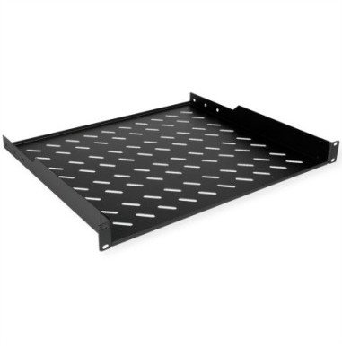 Raft për kabinet 19" Roline 1U, 48.26 cm, 15 kg, i zi