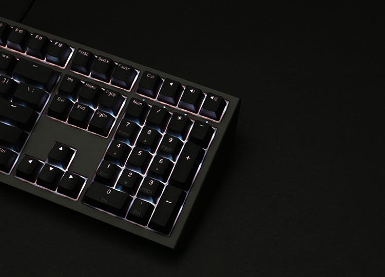 Tastierë Ducky Shine 7 PBT, Cherry MX Red, RGB, e zezë