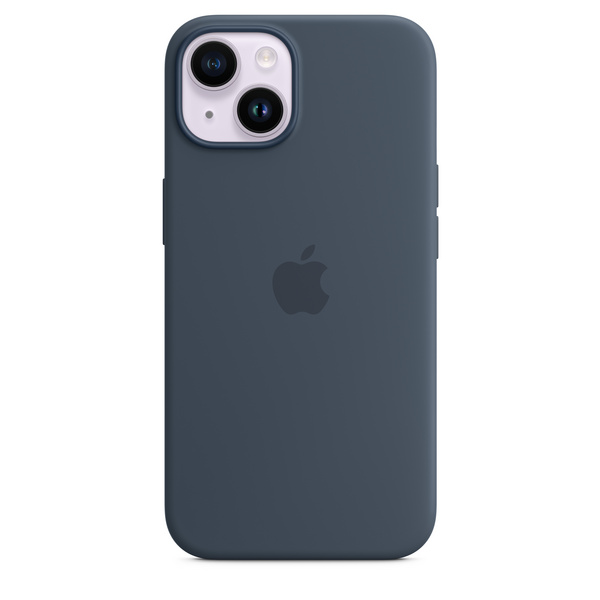 Apple iPhone 14 Silicone Case me MagSafe, Storm Blue