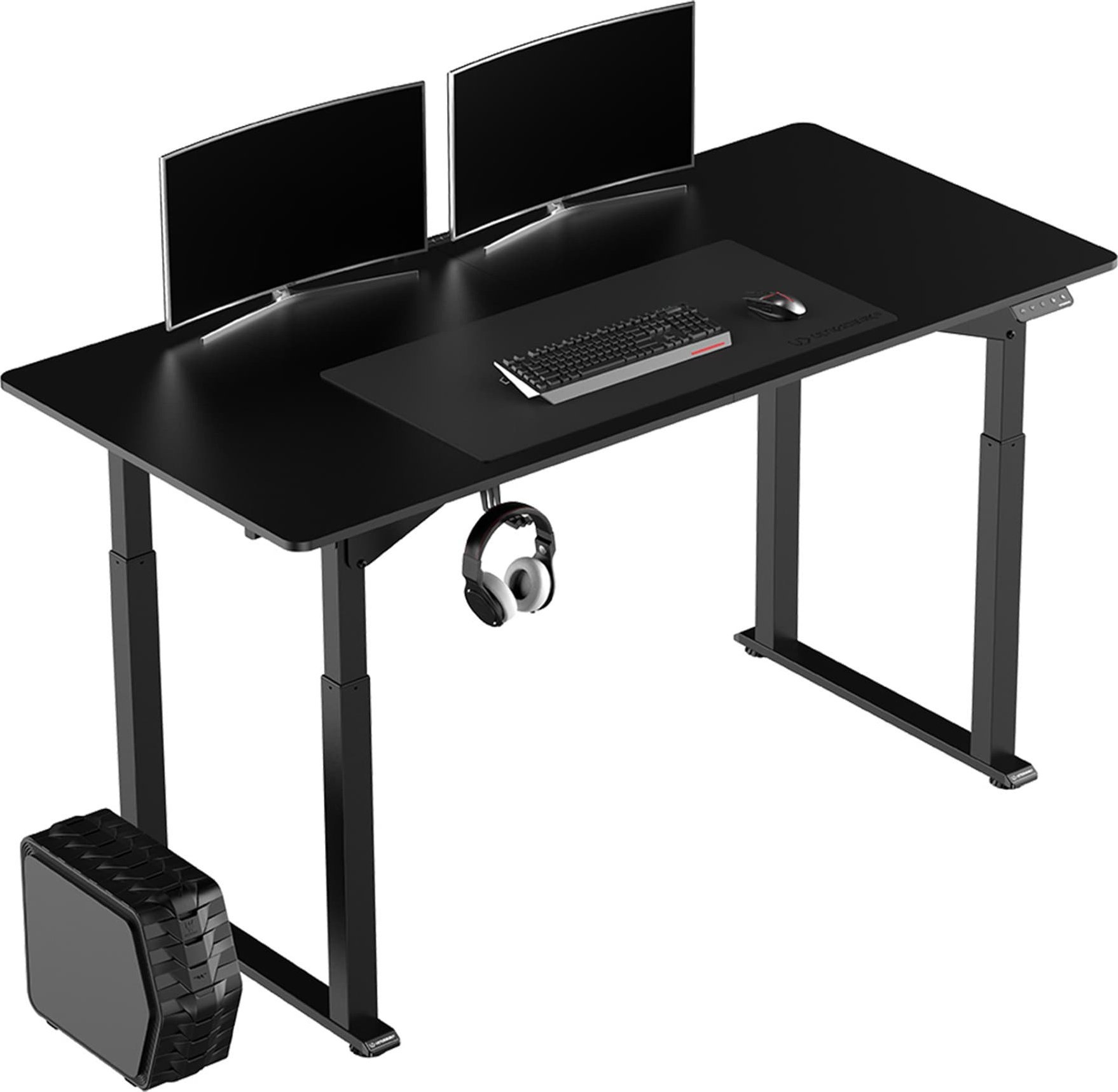 Tavolinë gaming ULTRADESK UPLIFT, rregullim lartësie, menaxhim kabllosh, e zezë