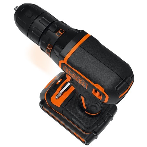 Trapano vidhosëse Black&Decker BDCDC18BAFC, 18V, 2x bateri 1.5Ah, portokalli