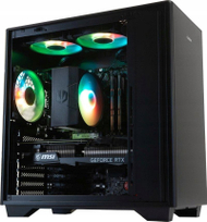 Kompjuter gaming MSI GeForce RTX, ftohje RGB, kornizë xhami, i zi