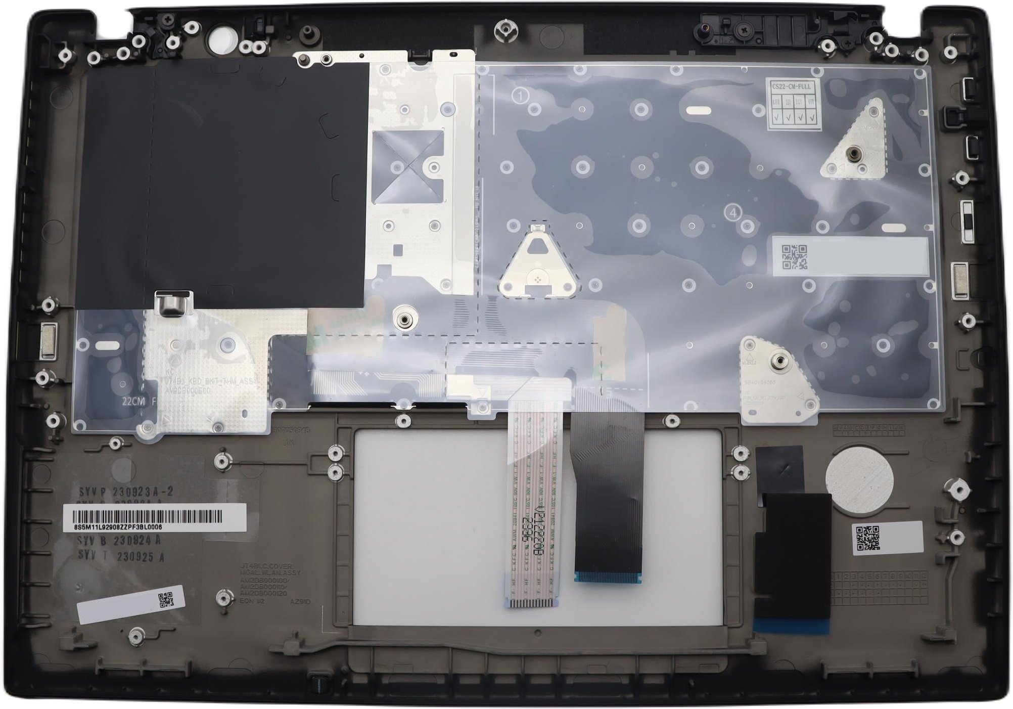 Kapak laptopi me tastierë Lenovo 5M11Q45943, pjesë rezervë, i zi