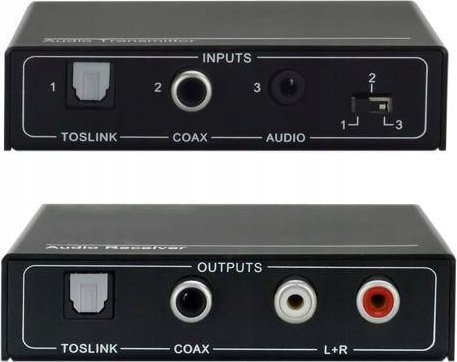 AV extender Vivolink VLEXTA170, transmetues dhe marrës audio, CATx deri 100m, i zi