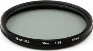 Filter polarizues Seagull CPL Slim, 49mm, për kamerë dhe kamkorder, i zi