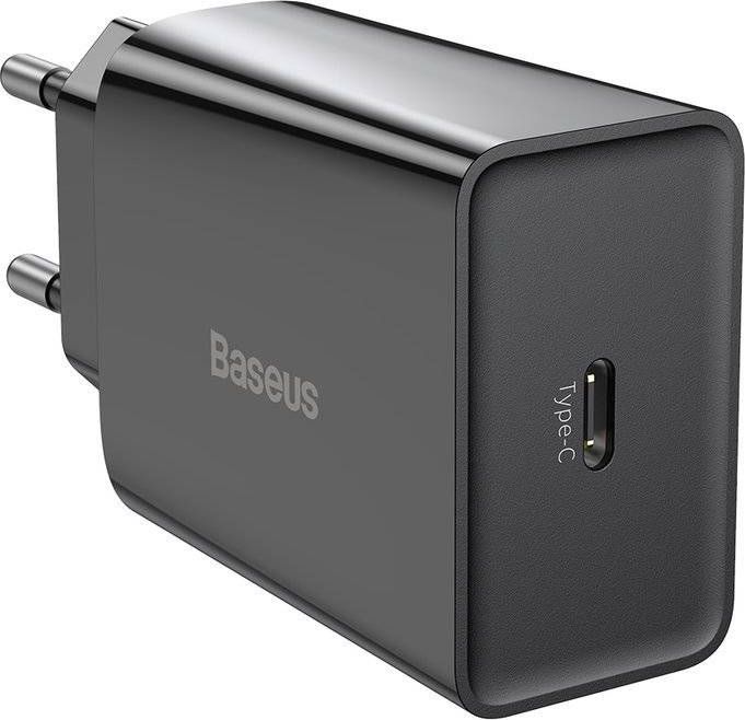 Полнач за мрежа Baseus Speed Mini Quick Charger 1C, 20W PD, црн