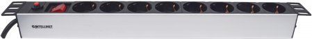 Panel energjie rack Intellinet Network Solutions 713986, 19", 8x SCHUKO, 1U, kabllo 3m, i zi