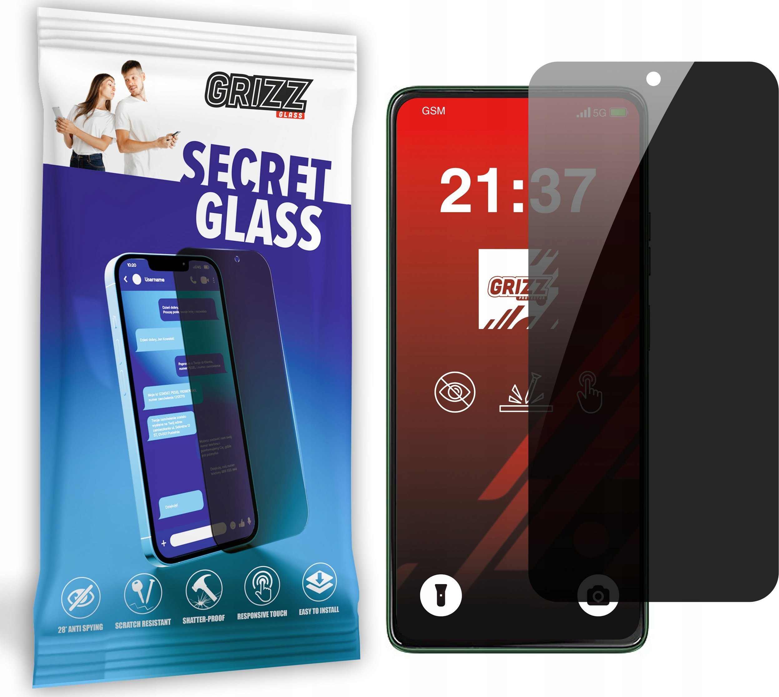 Xham privatësie për ekran Grizz Motorola Moto G Power 2025, SecretGlass