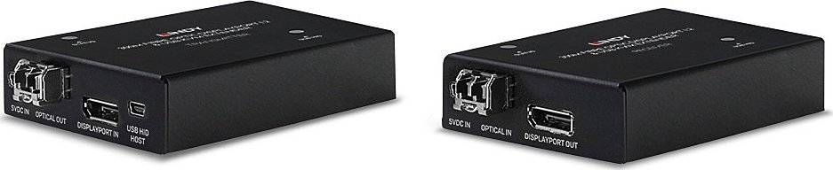 Zgjerues KVM LINDY 39376, DisplayPort 1.2, fibër optike 300m, i zi