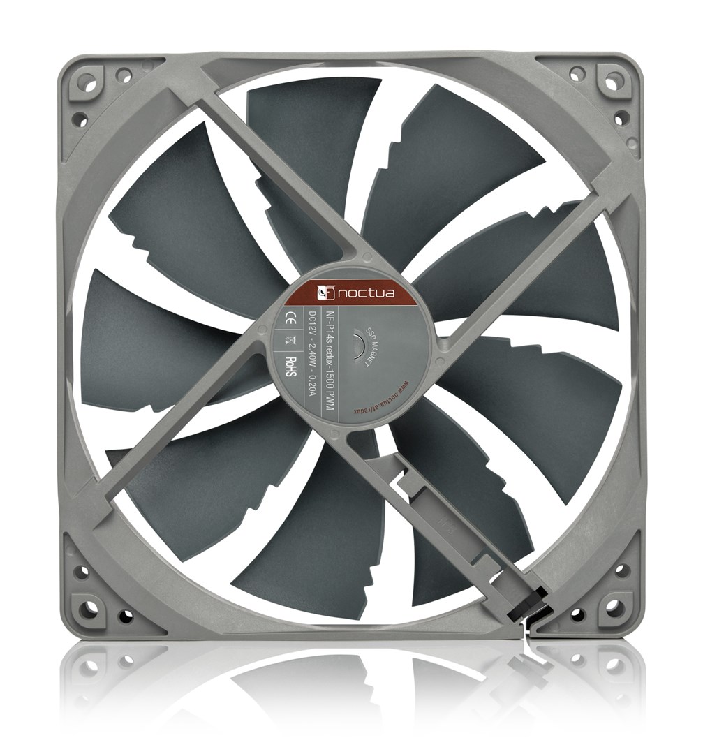 Ftohës Noctua NF-P14S REDUX-1500 PWM, 14 cm, i hirtë