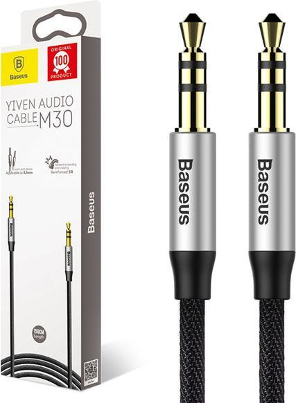 Kabllo Baesus, jack 3.5 mm - 3.5 mm, 1.5 m, e zezë