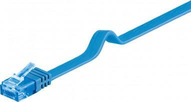 Kabllo rrjeti Pro LAN CAT 6A U UTP, flat 0.5m, blu