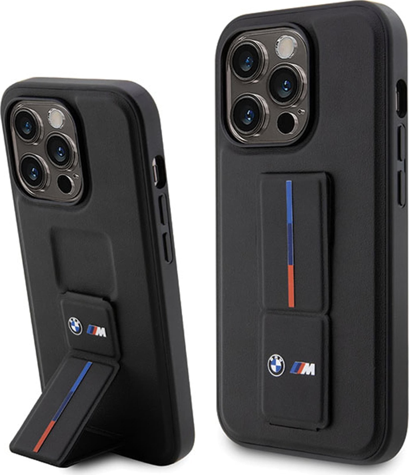 Këllëf telefoni BMW Grip Hot Stamp BMHCP14L22GSLK, për iPhone 14 Pro, hardcase, i zi