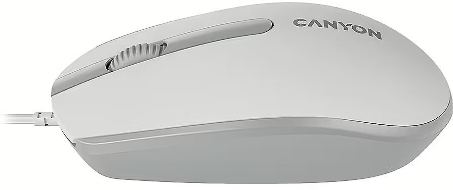 Mouse optik Canyon M-10, 1000 dpi, USB, gri e bardhë