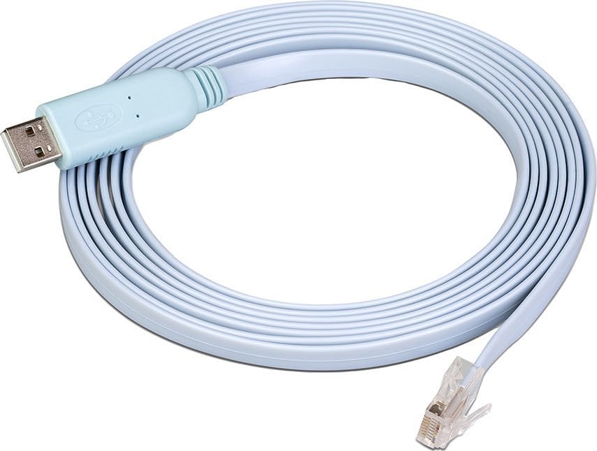 Adapter serial LANCOM RJ45 në USB, për ruterë, i zi
