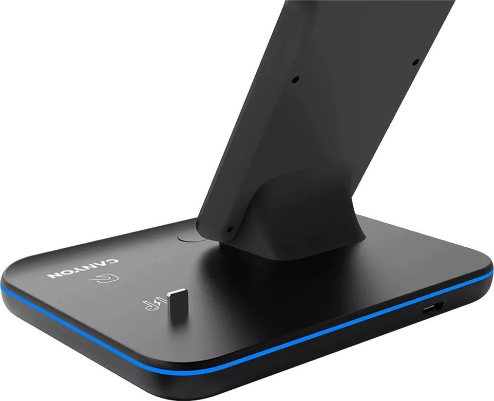 Karikues wireless 3n1 Canyon Wireless Dock QI, 15W, për Apple, i zi