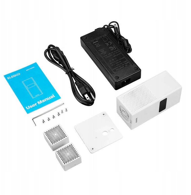 Ngrohës mini me filtër ajri Elegoo, për printera 3D, termostat inteligjent, deri 25°C, gri