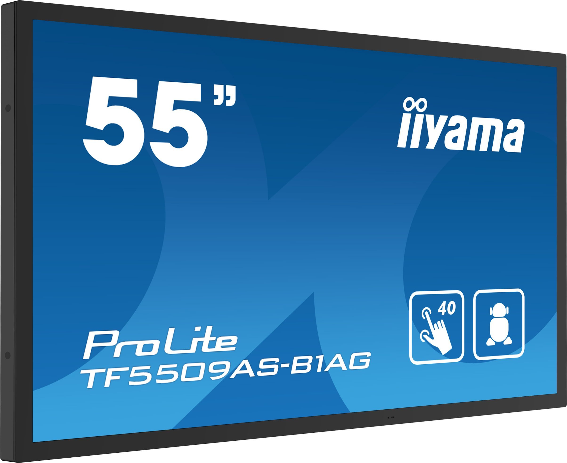 Професионален монитор на допир Iiyama TF5539AS-B1AG, 55\", 4K Ultra HD, црн