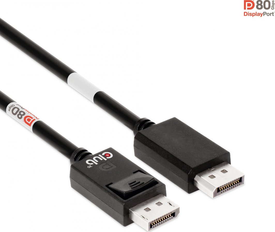 Kabllo DisplayPort Club 3D CAC-1091, DP 2.1, 4K 120Hz 8K 60Hz, 1.2m, e zezë