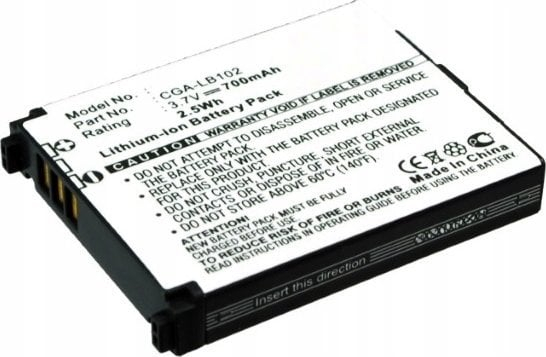 Bateri për kamera Panasonic CGA-LB102, zëvendësuese, e zezë