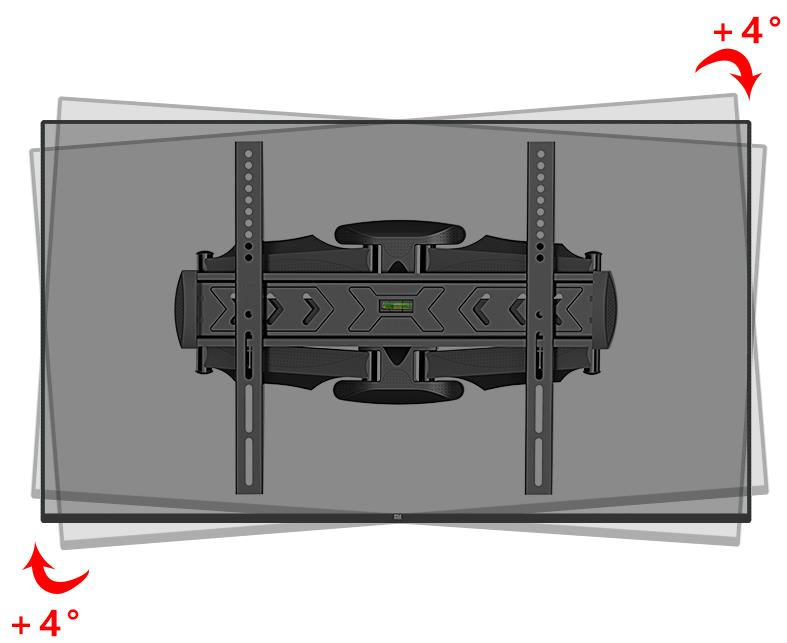 Mbajtëse muri për TV Gembird WM-58ST-01, 32"-58", e zezë