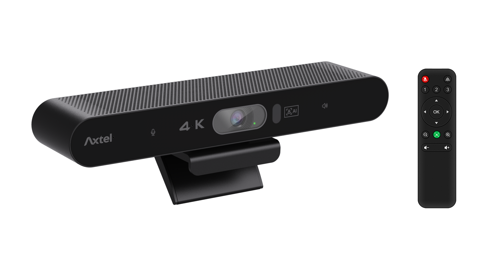 Webcam Axtel 4K Ultra HD Video Bar Mini, rezolucion 4K, kompakte, e zezë