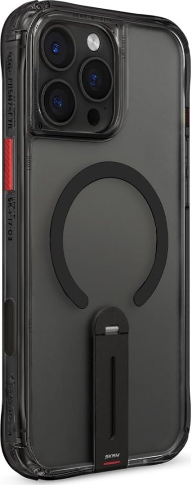 Kuti mbrojtëse Skinarma Helix për iPhone 16 Pro Max, MagSafe, stendë 360°, e zezë