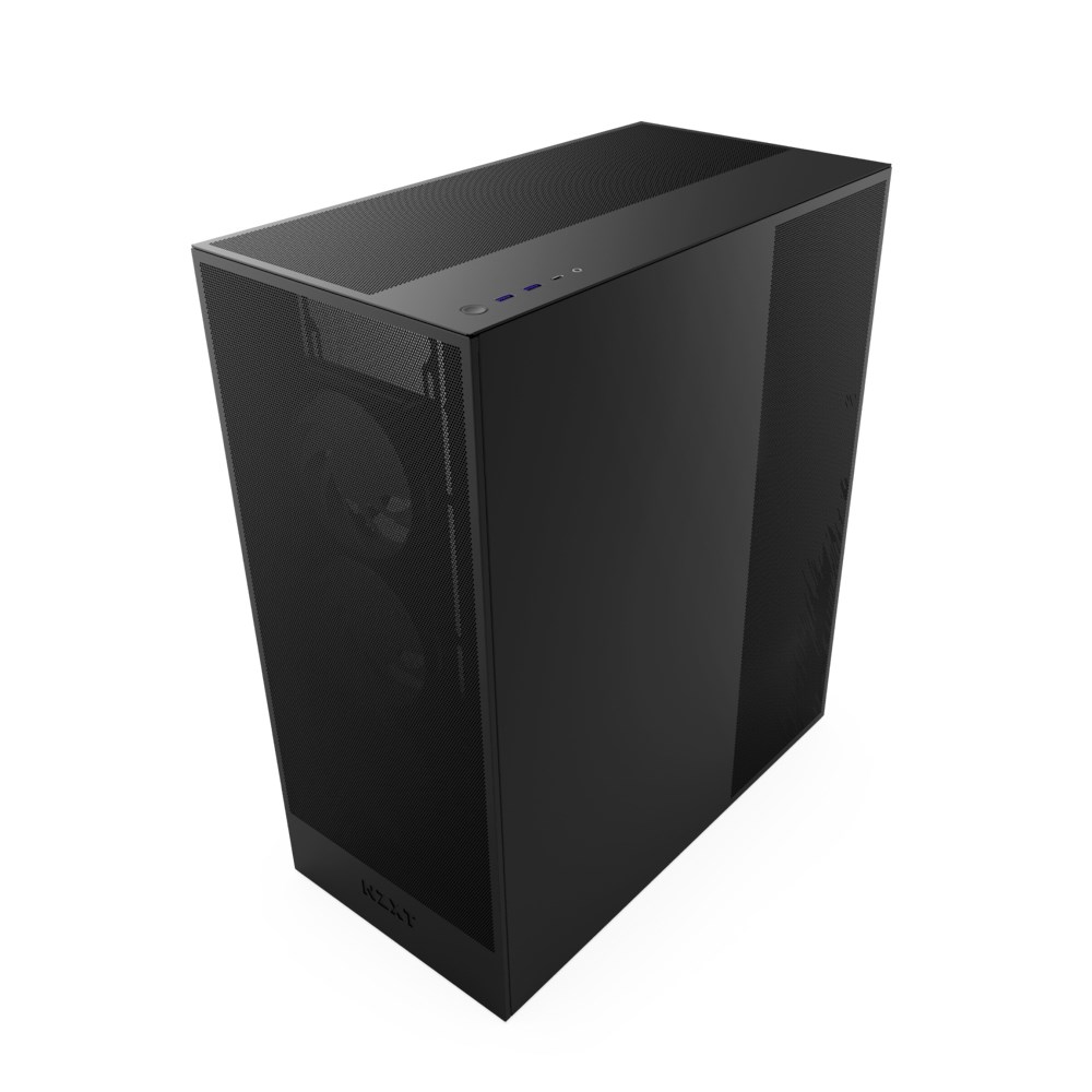 Kuti kompjuteri NZXT H7 Flow RGB 2024, mid tower, panel xhami, e zezë