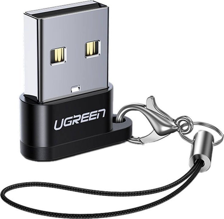 Adapter USB Ugreen, USB C në USB A 2.0, 3A, i zi