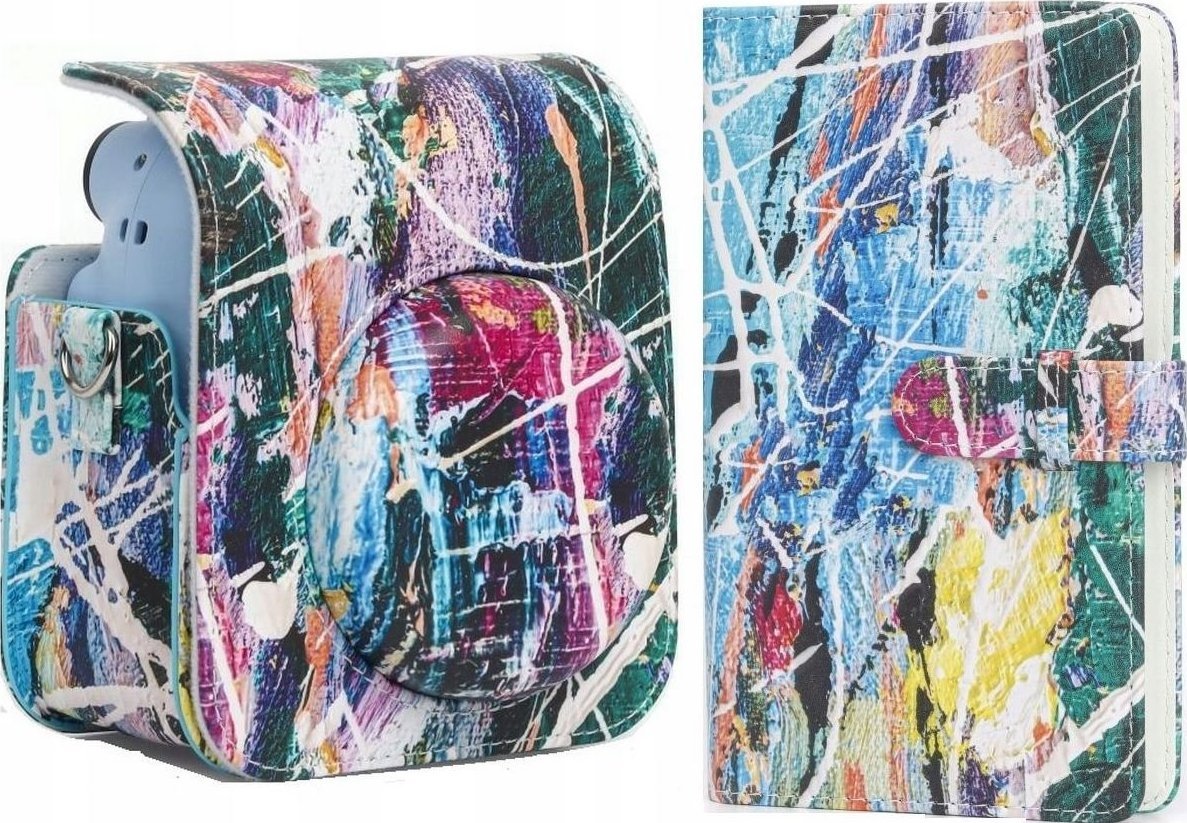 Set aksesorësh LoveInstant për Fujifilm Instax Mini 12, çantë mbrojtëse me album 96 foto, dizajn Speckled Image